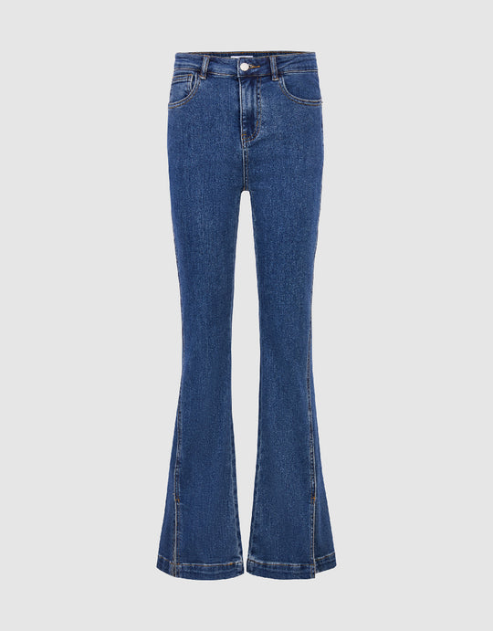 Split Hem Flare Jeans