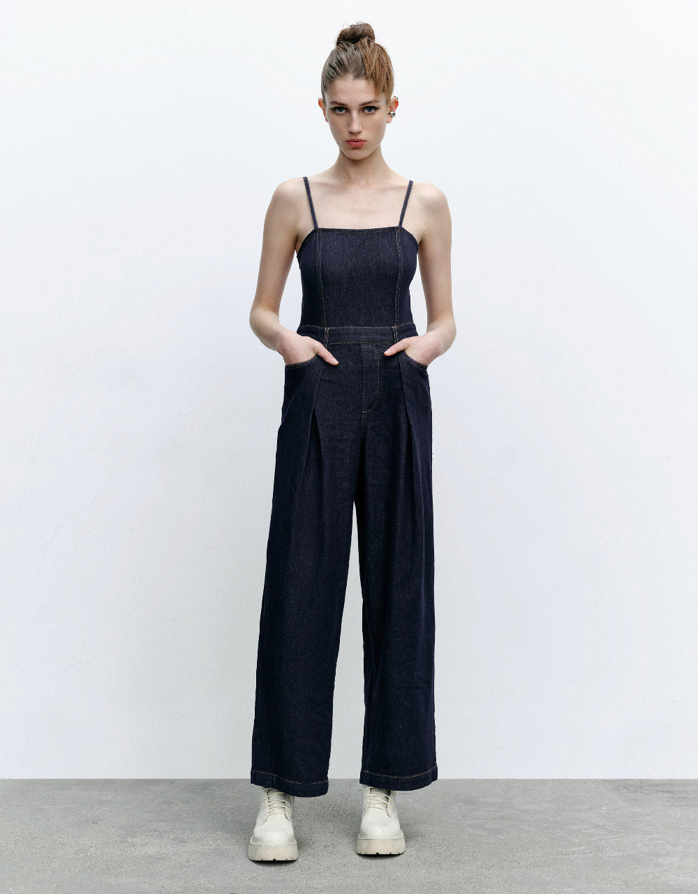 Denim Jumpsuits With Pockets