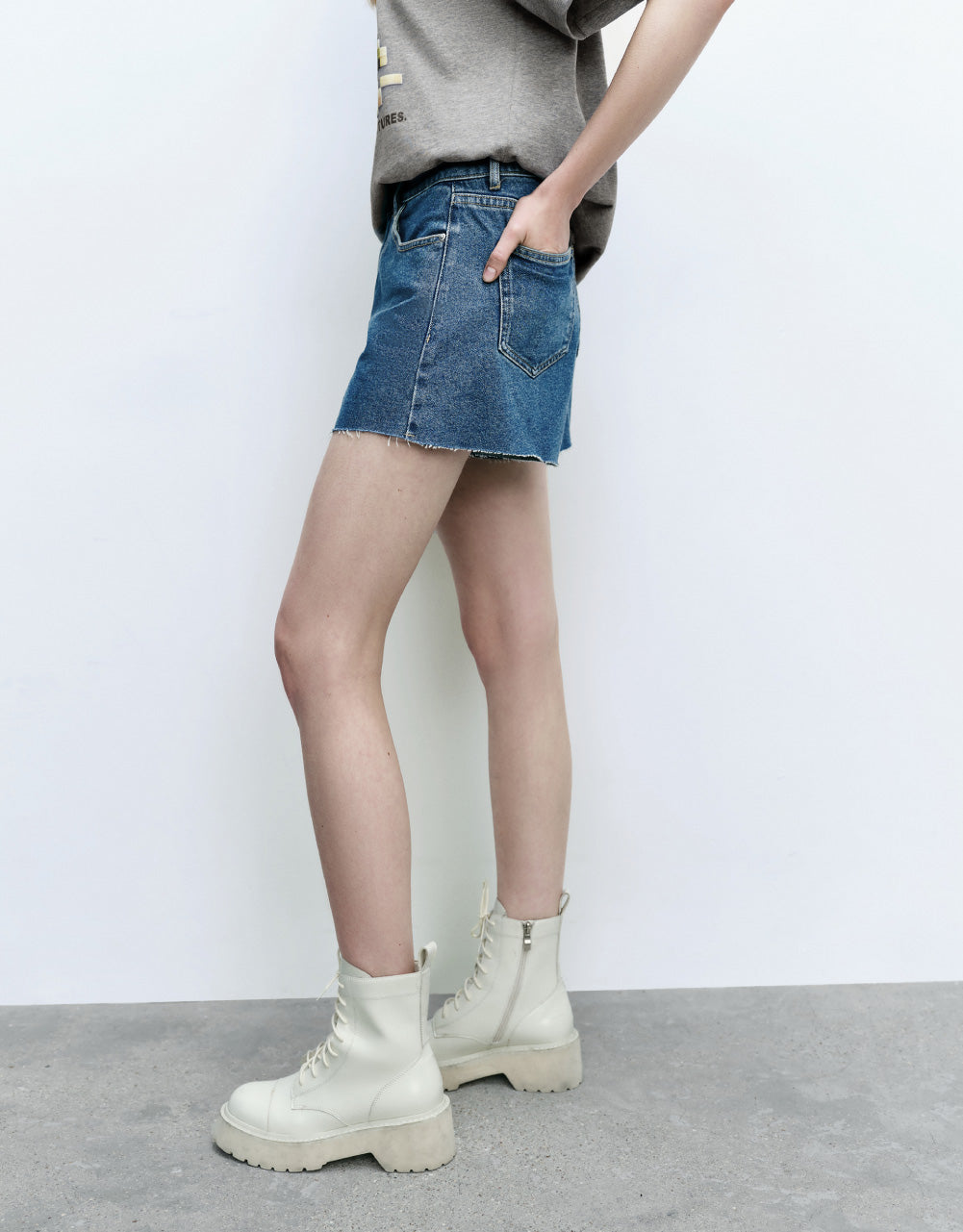 Raw Hem Denim Shorts