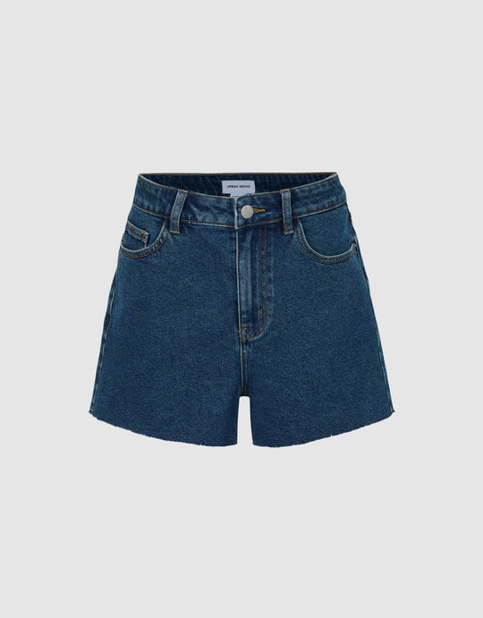 Raw Hem Denim Shorts