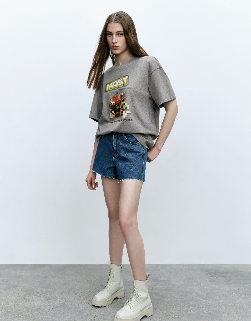 Raw Hem Denim Shorts
