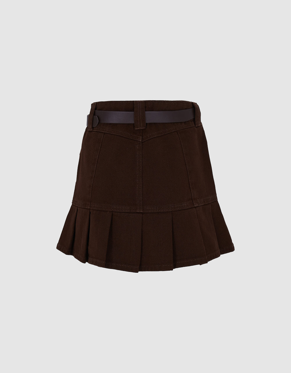 Mini Denim Skirt With Belt