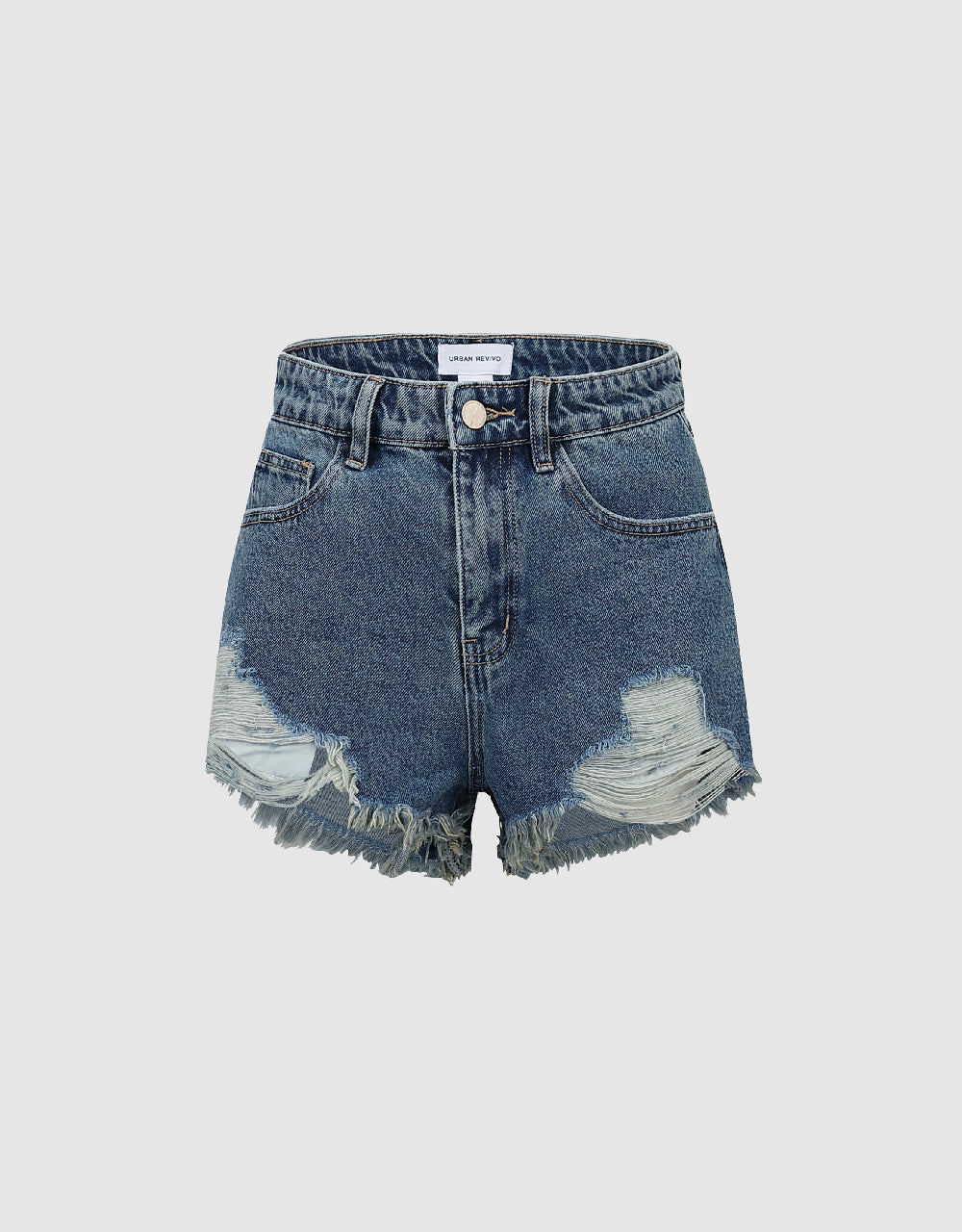 Raw Hem Denim Shorts