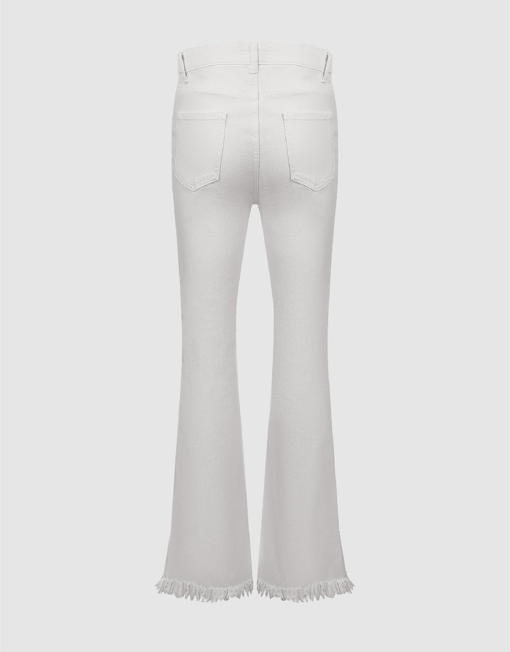 Raw Hem Flare Jeans
