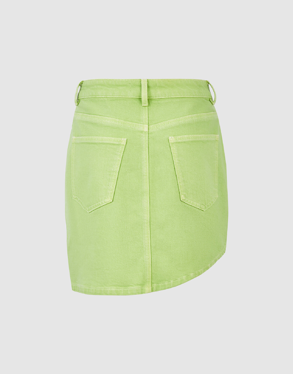 Asymmetric Mini Denim Skirt