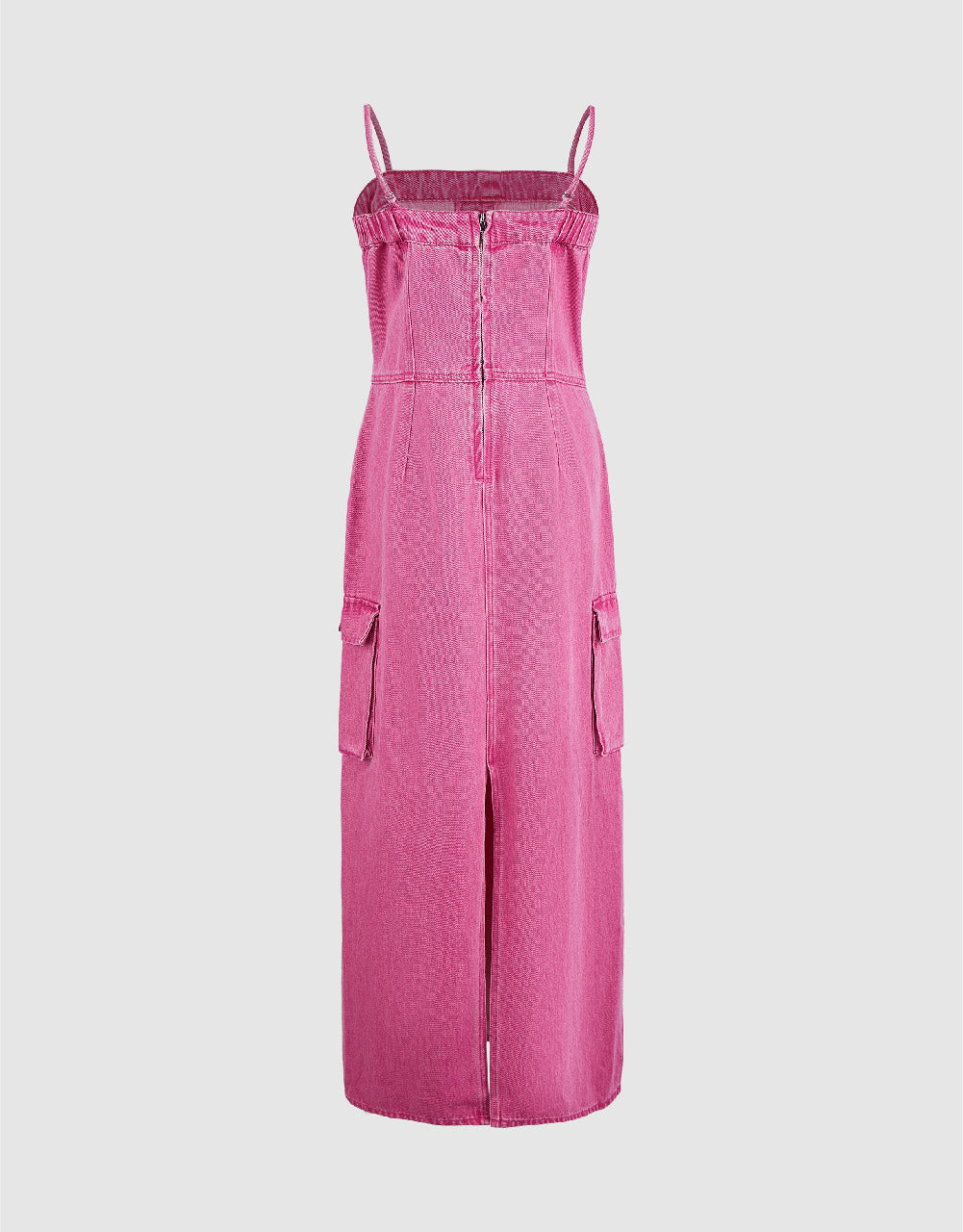 Sleeveless Off-Shoulder Denim Dress