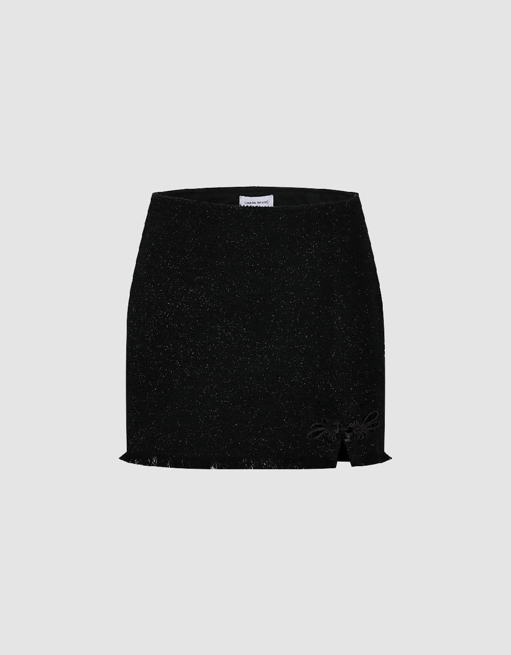 Raw Hem Mini Denim Skirt