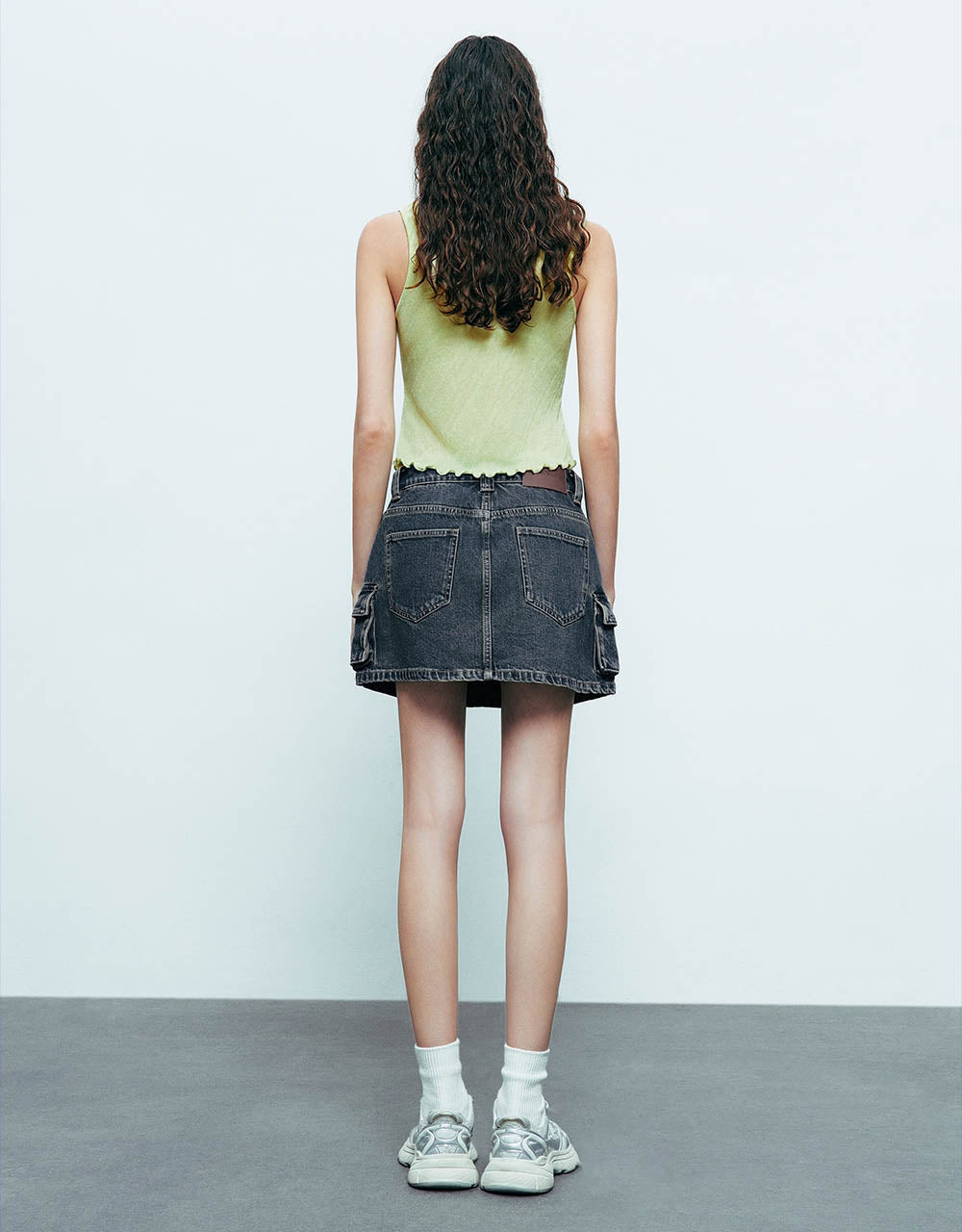 Mini Straight Denim Skirt