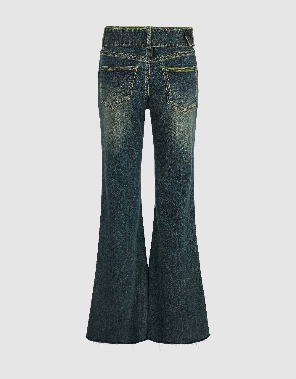 Wide-Leg Jeans With Belt