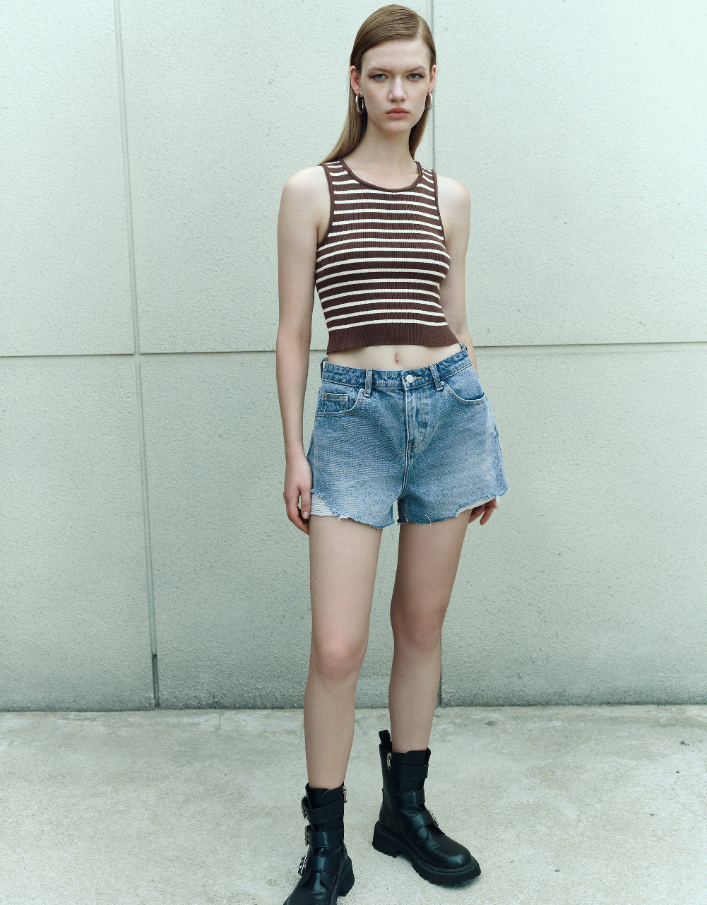 Striped Knitted Tank Top
