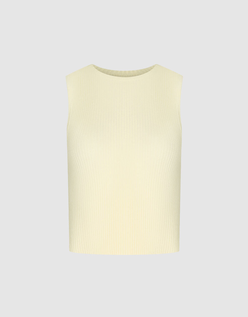 Skinny Crew Neck Knitted Tank Top