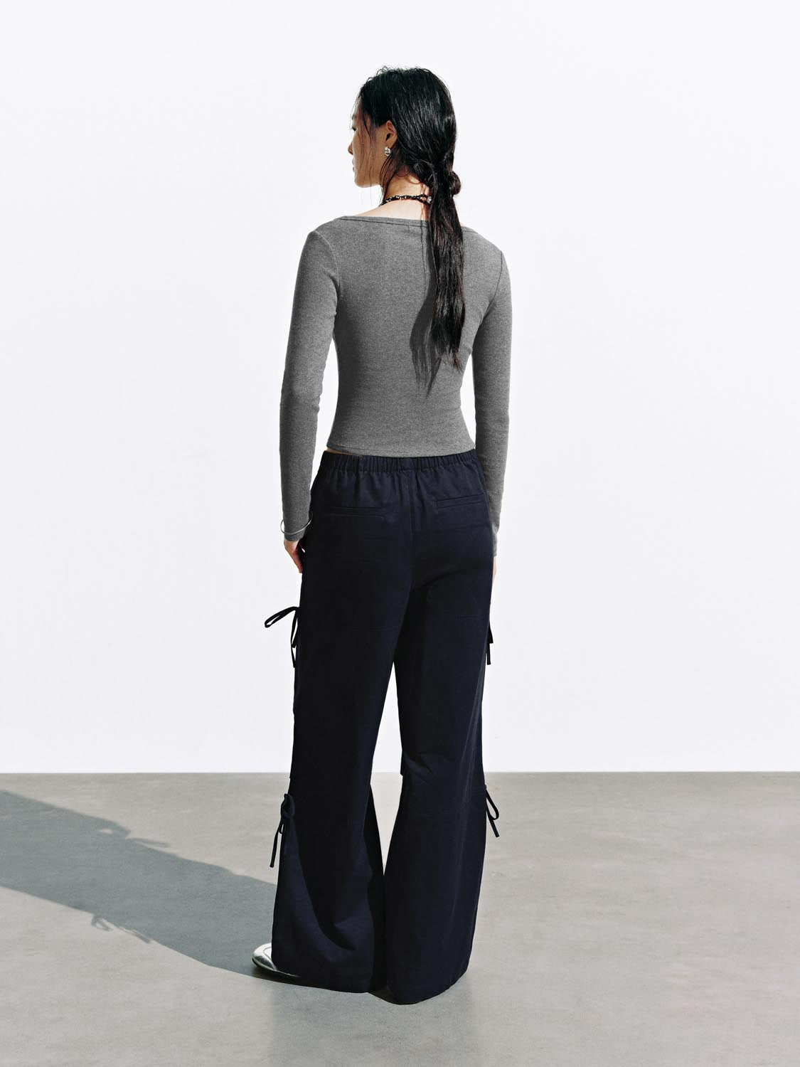 Button-Top Scoop Neck T-Shirt