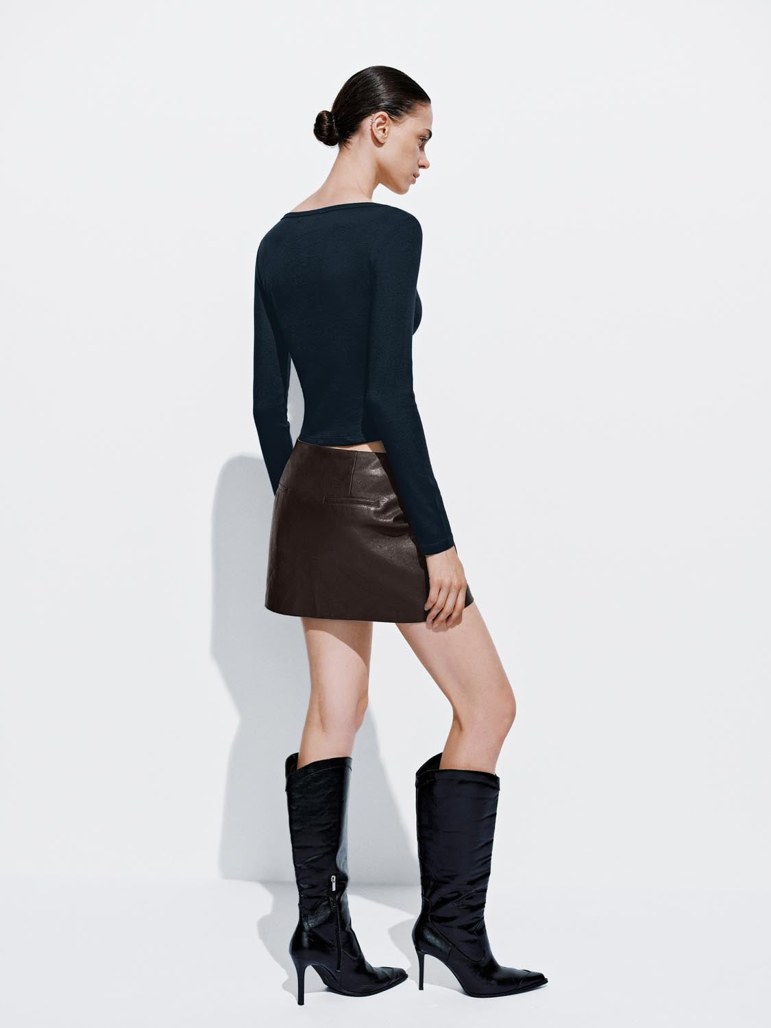 Button-Top Scoop Neck T-Shirt