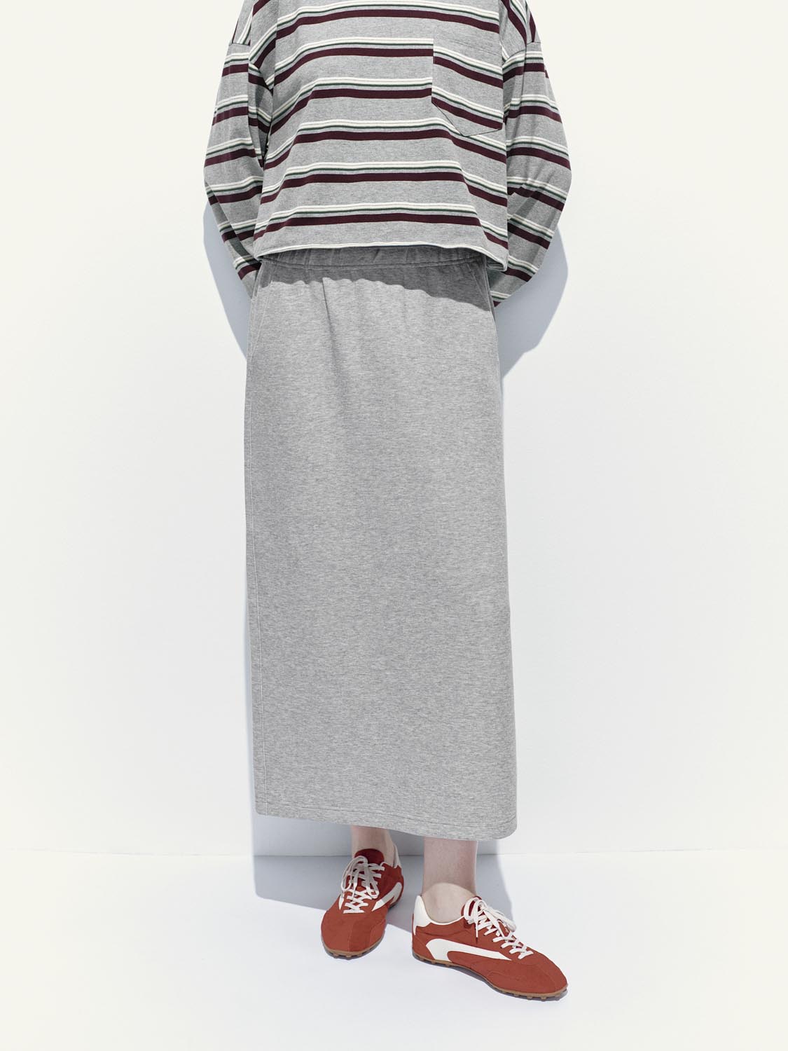 Pull On Straight Midi Skirts