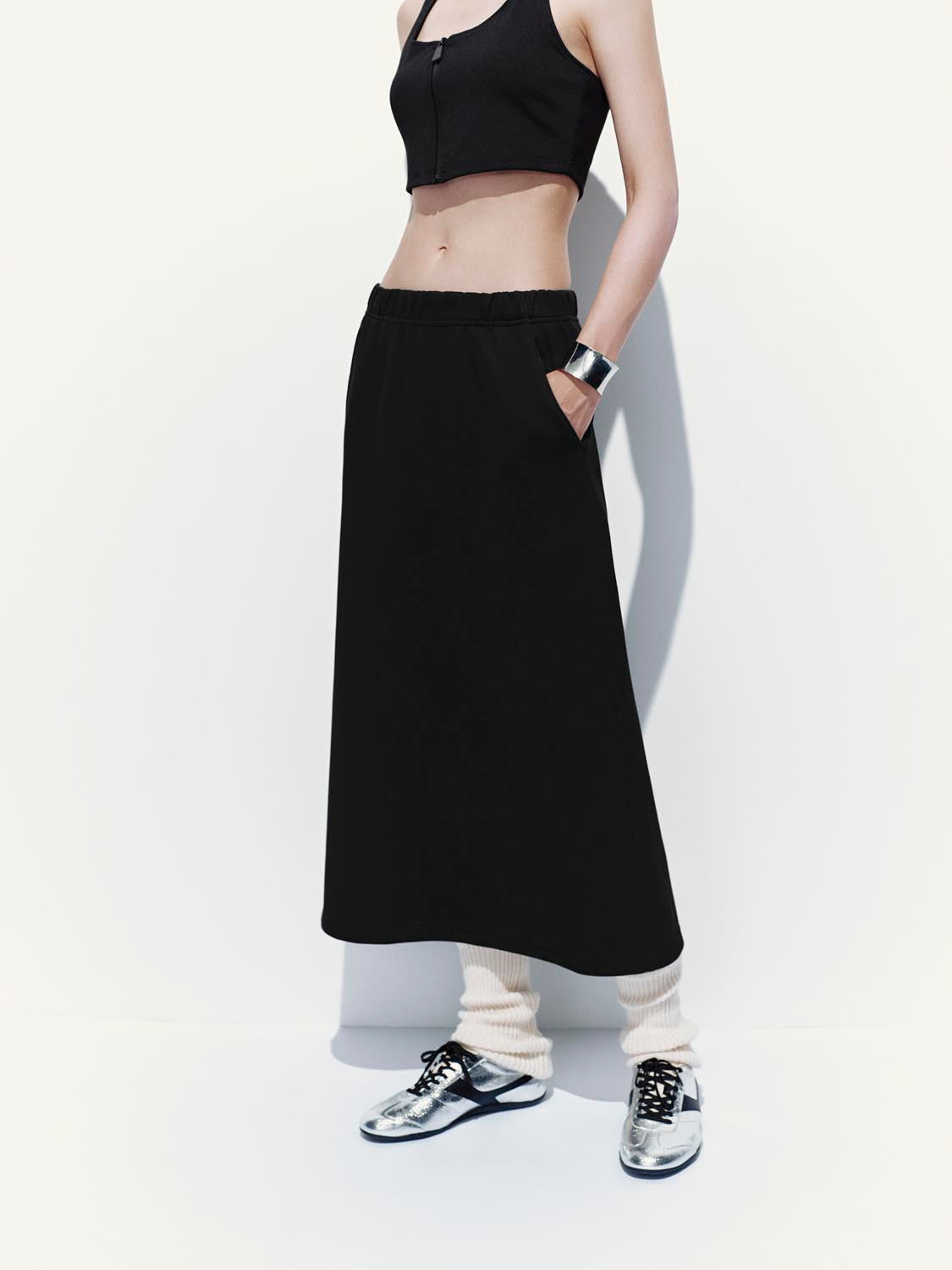 Pull On Straight Midi Skirts