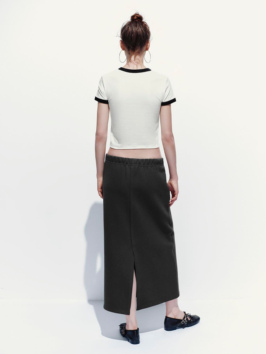 Pull On Straight Midi Skirts