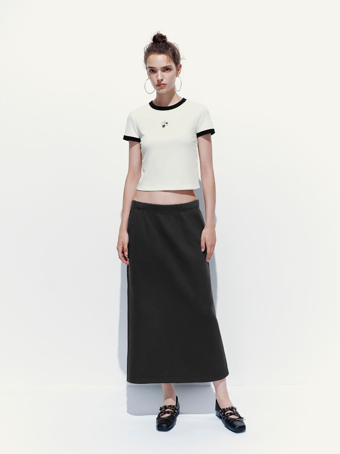 Pull On Straight Midi Skirts