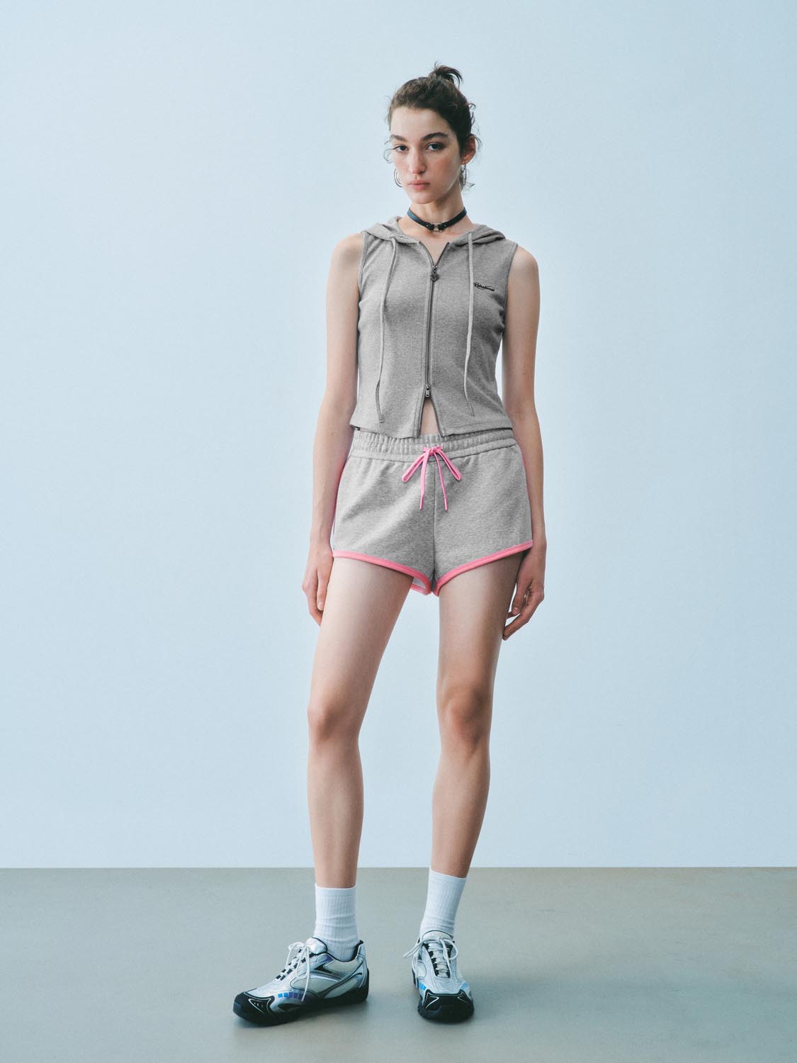 Contrast Trim Drawstring Shorts