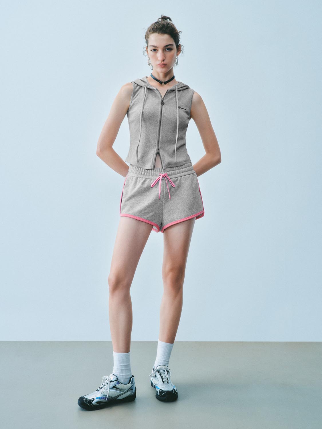 Contrast Trim Drawstring Shorts