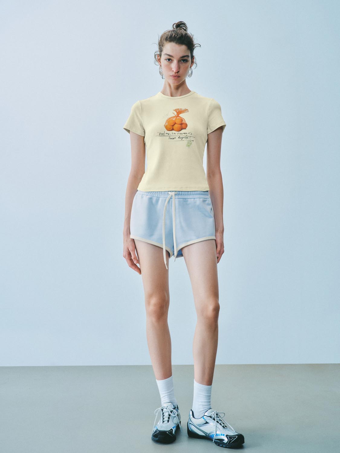Contrast Trim Drawstring Shorts
