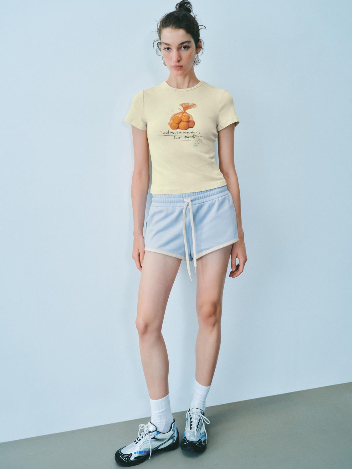 Contrast Trim Drawstring Shorts