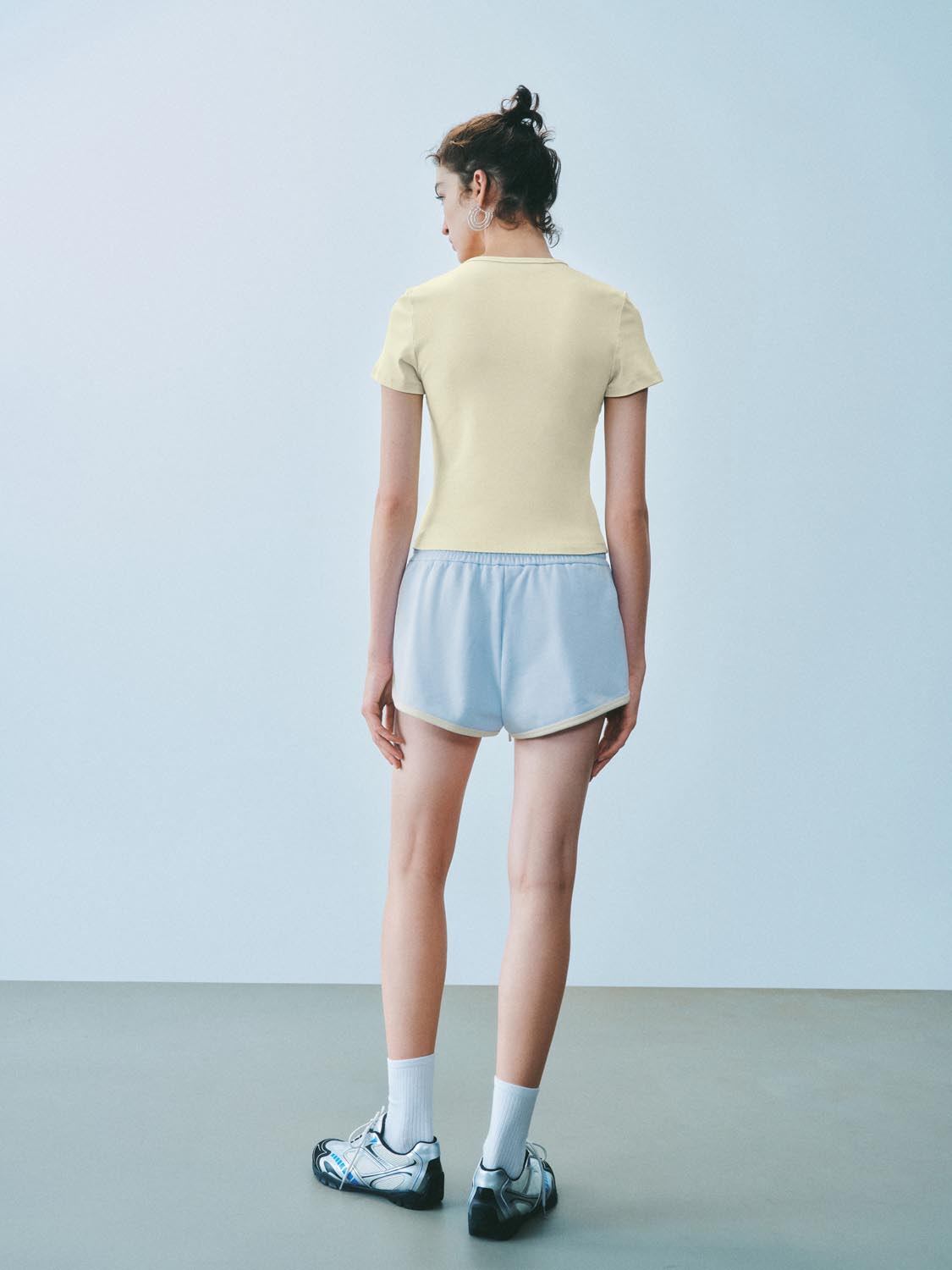 Contrast Trim Drawstring Shorts