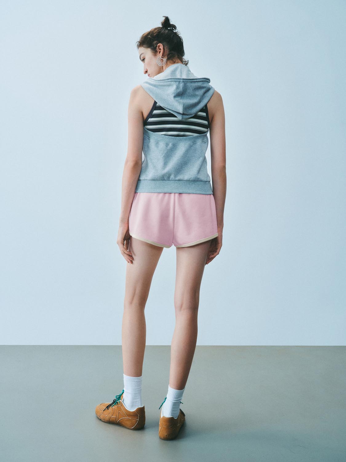 Contrast Trim Drawstring Shorts