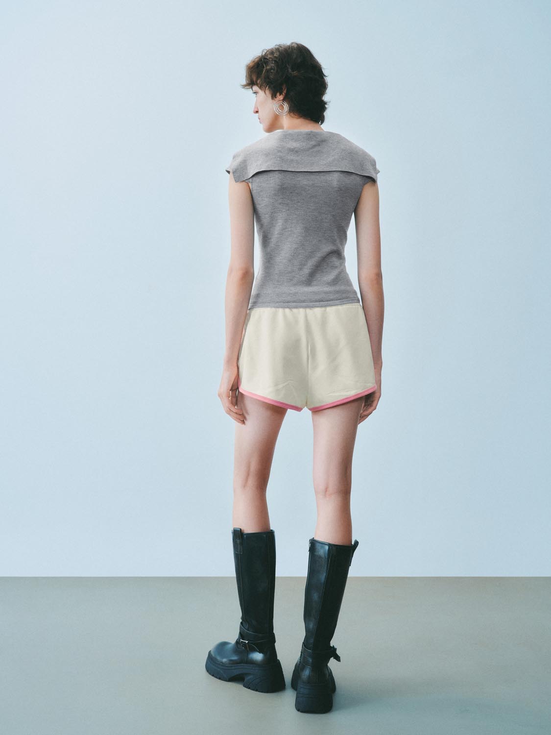 Contrast Trim Drawstring Shorts