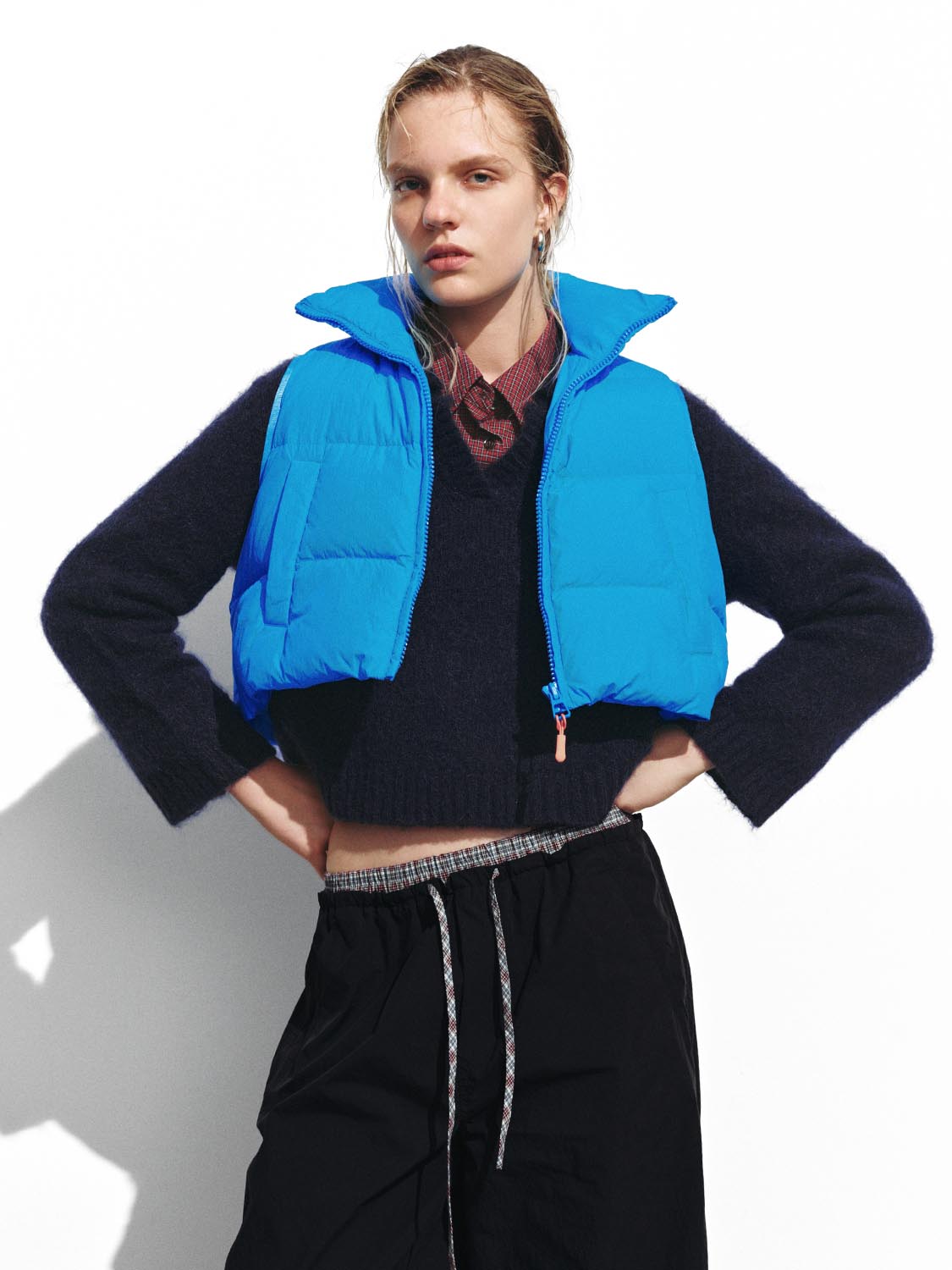 High Neck Puffer Down Vests