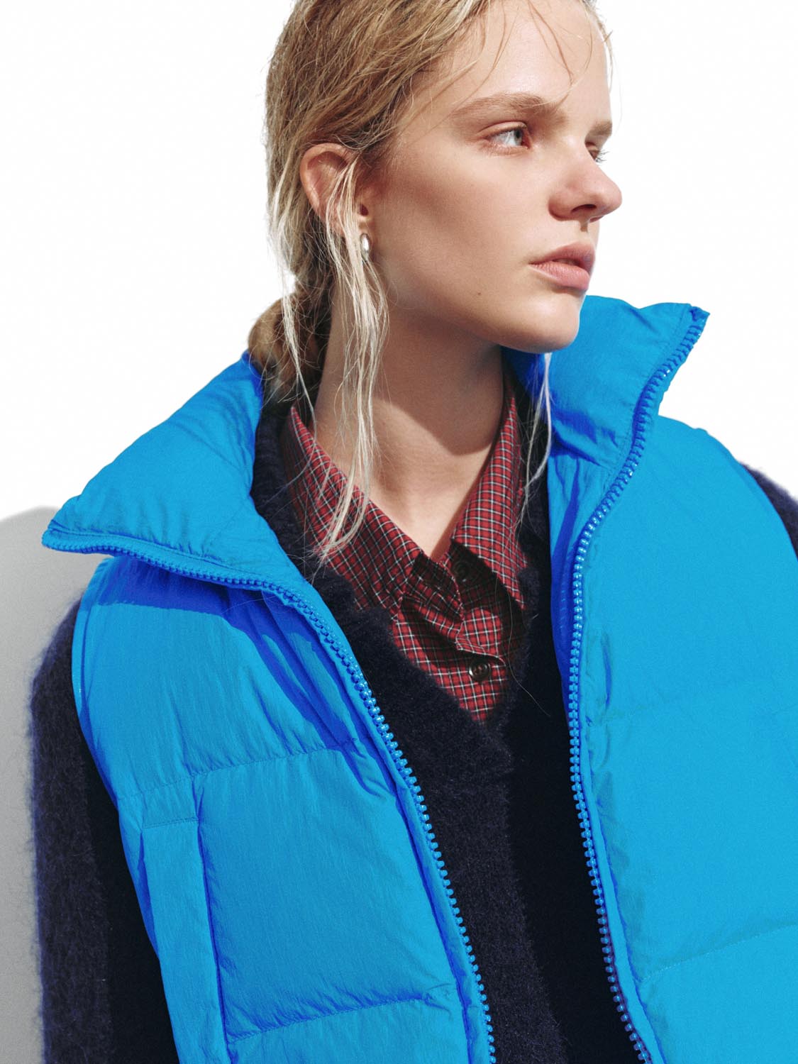 High Neck Puffer Down Vests