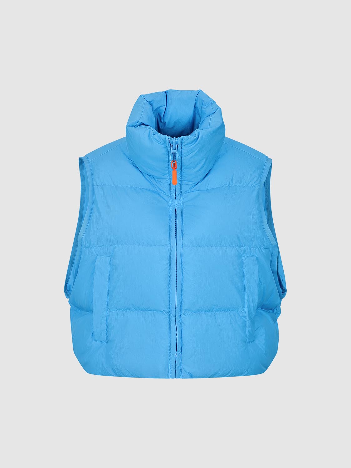 High Neck Puffer Down Vests