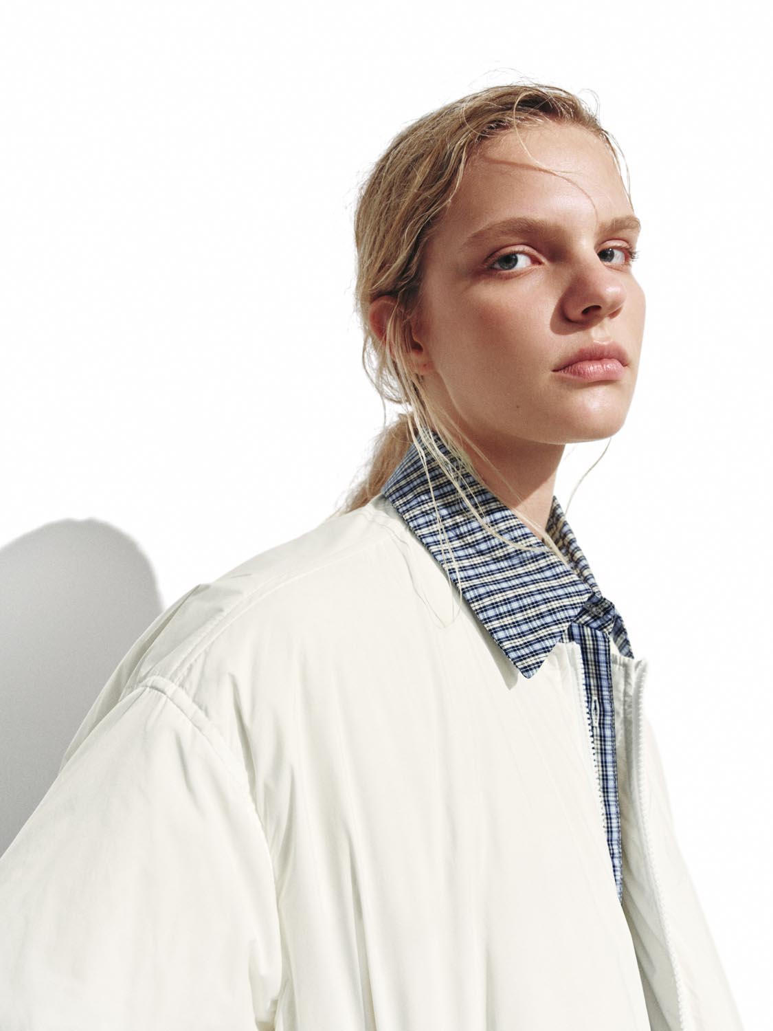 Contrast Collar Padded Jackets