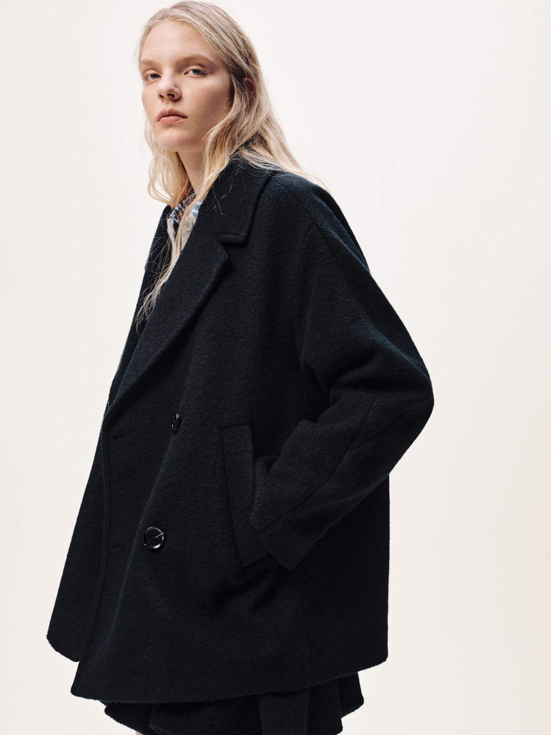 Double Breasted A-Line Coats