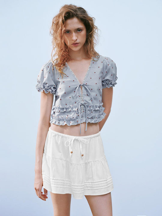 V-Neck Striped Shirts