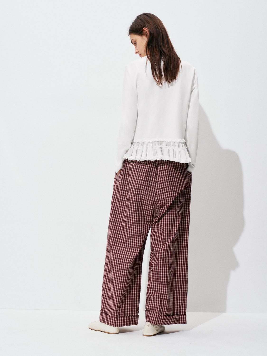 Frill Hem Long Sleeve T-Shirts