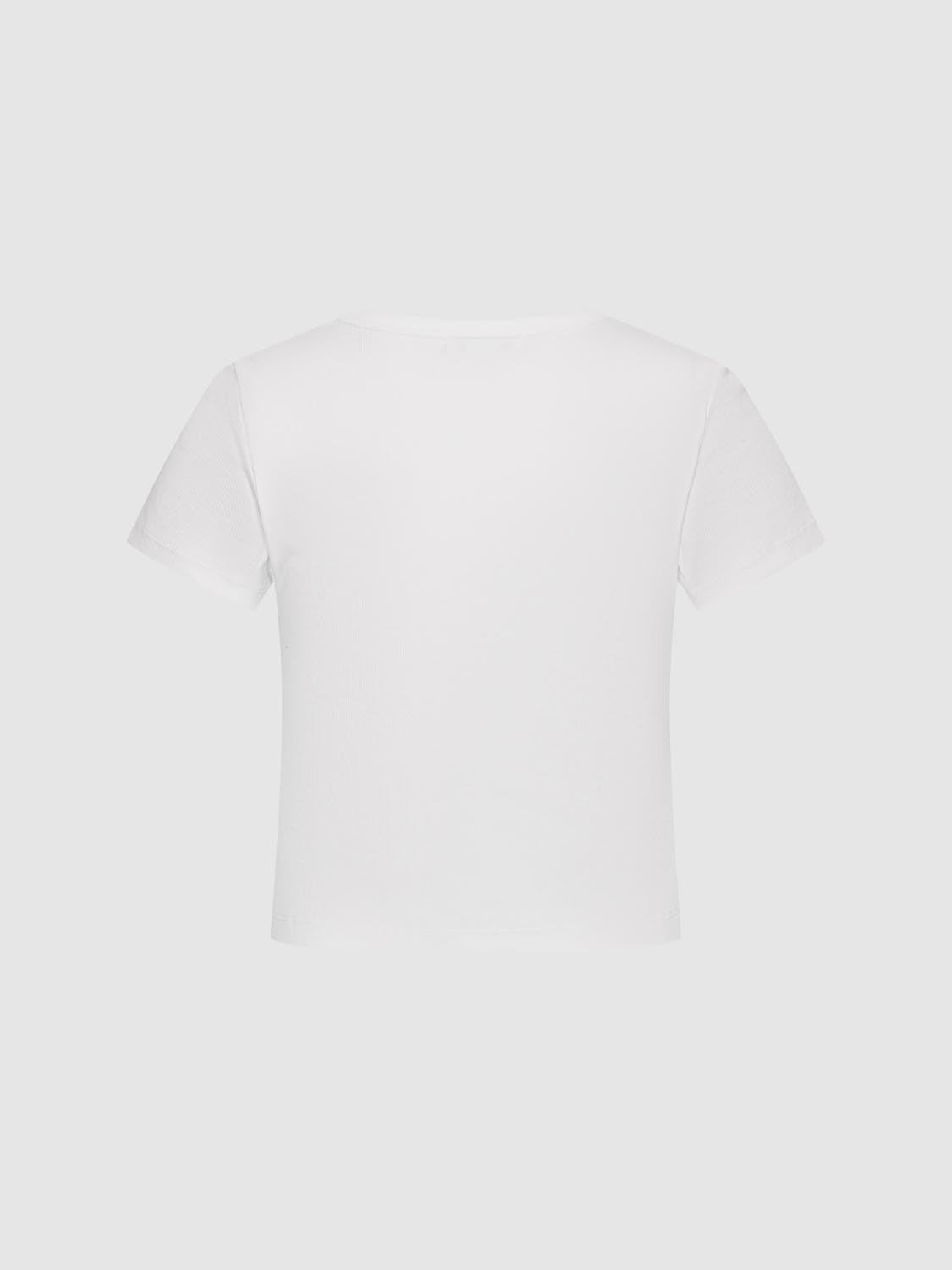 Graphic Cropped Skinny Fit T-Shirts