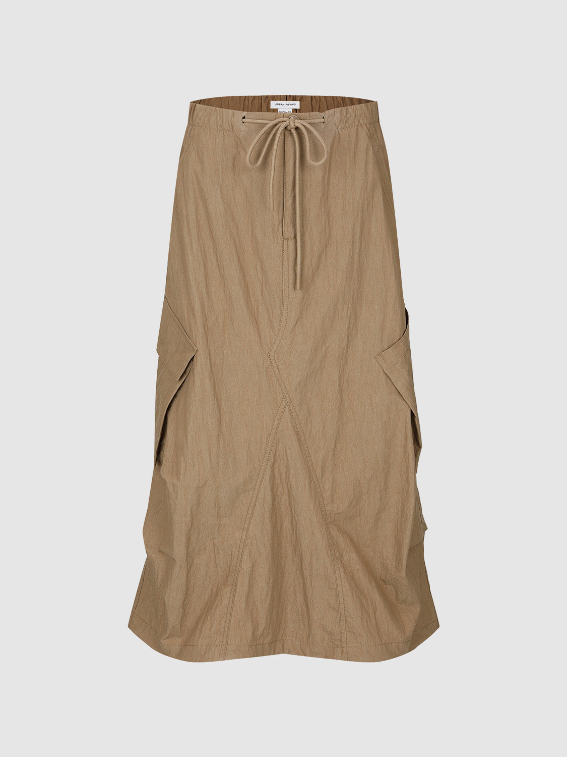 Drawstring Waist Mini A-Line Skirt