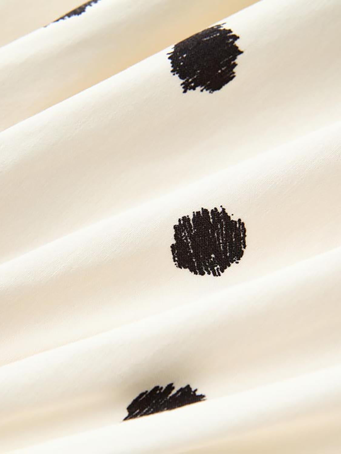 Dotted A-Line Mini Skirts
