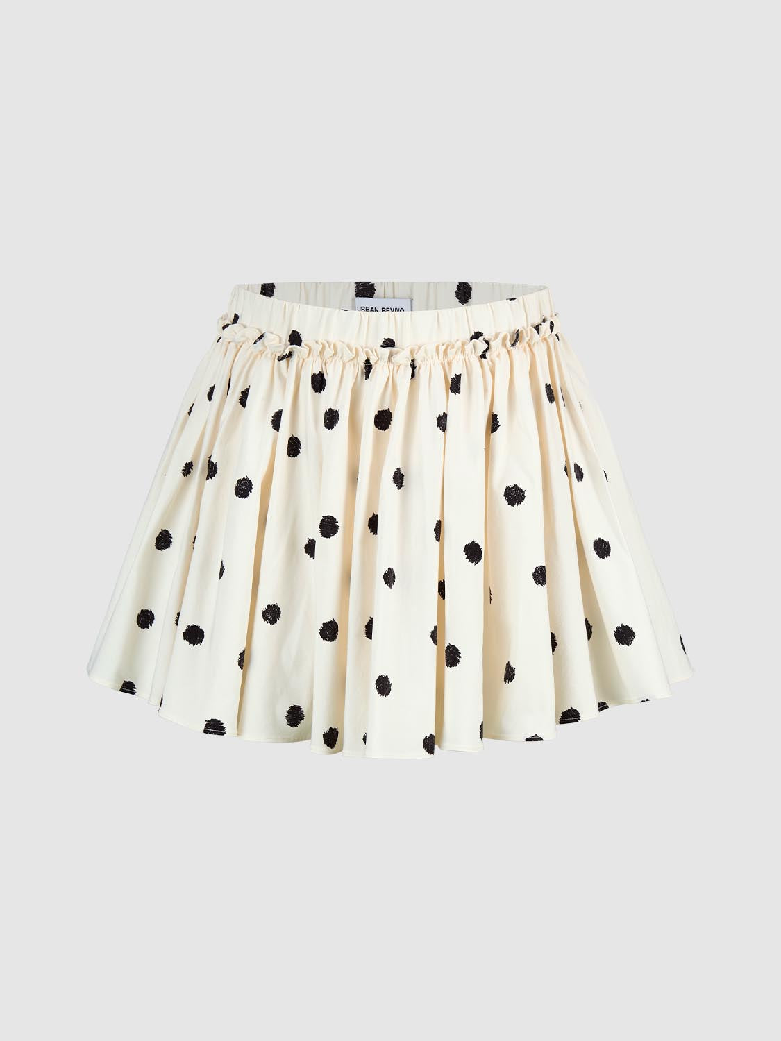 Dotted A-Line Mini Skirts