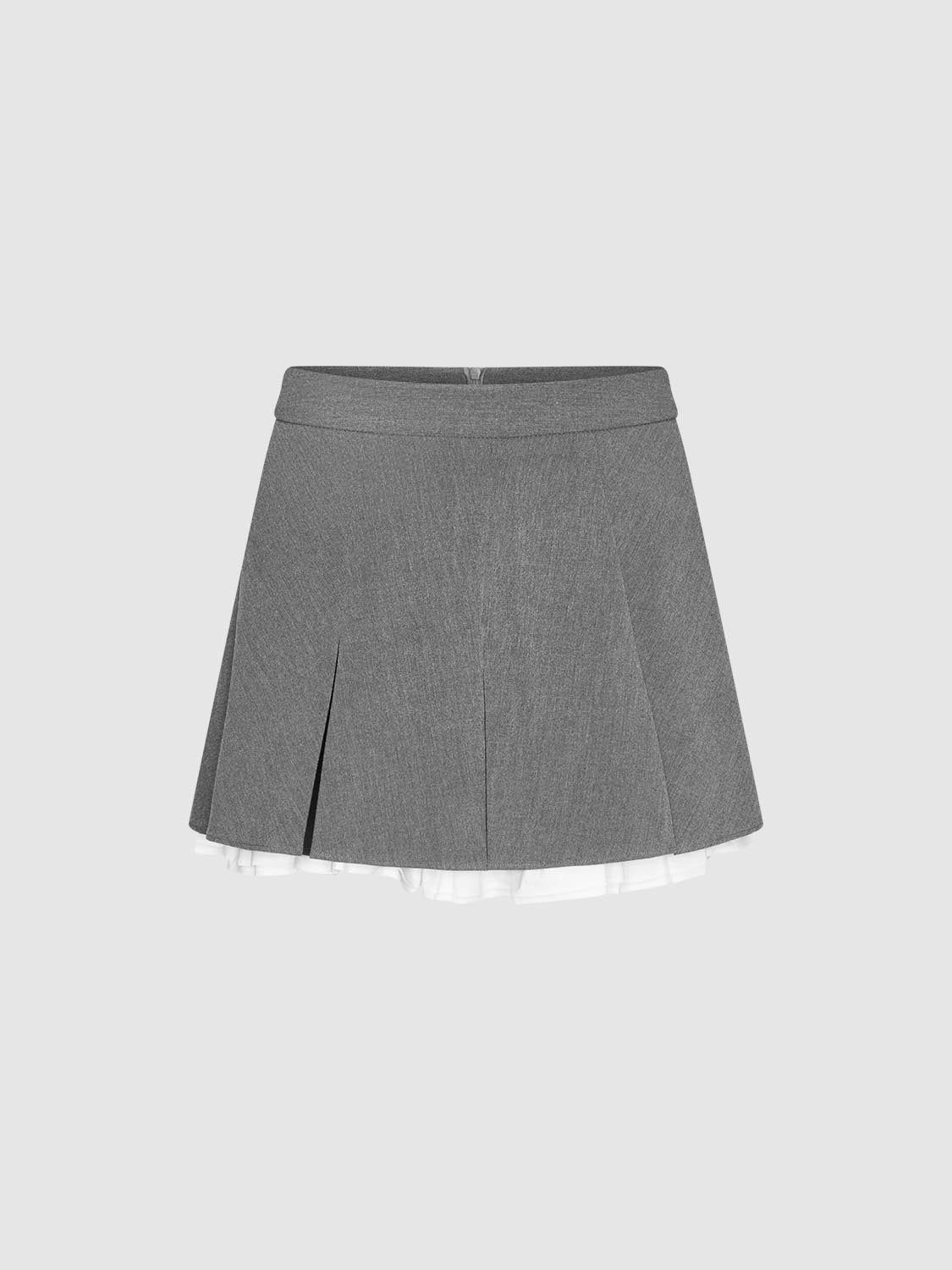 2 In 1 Pleated A-Line Mini Skirts