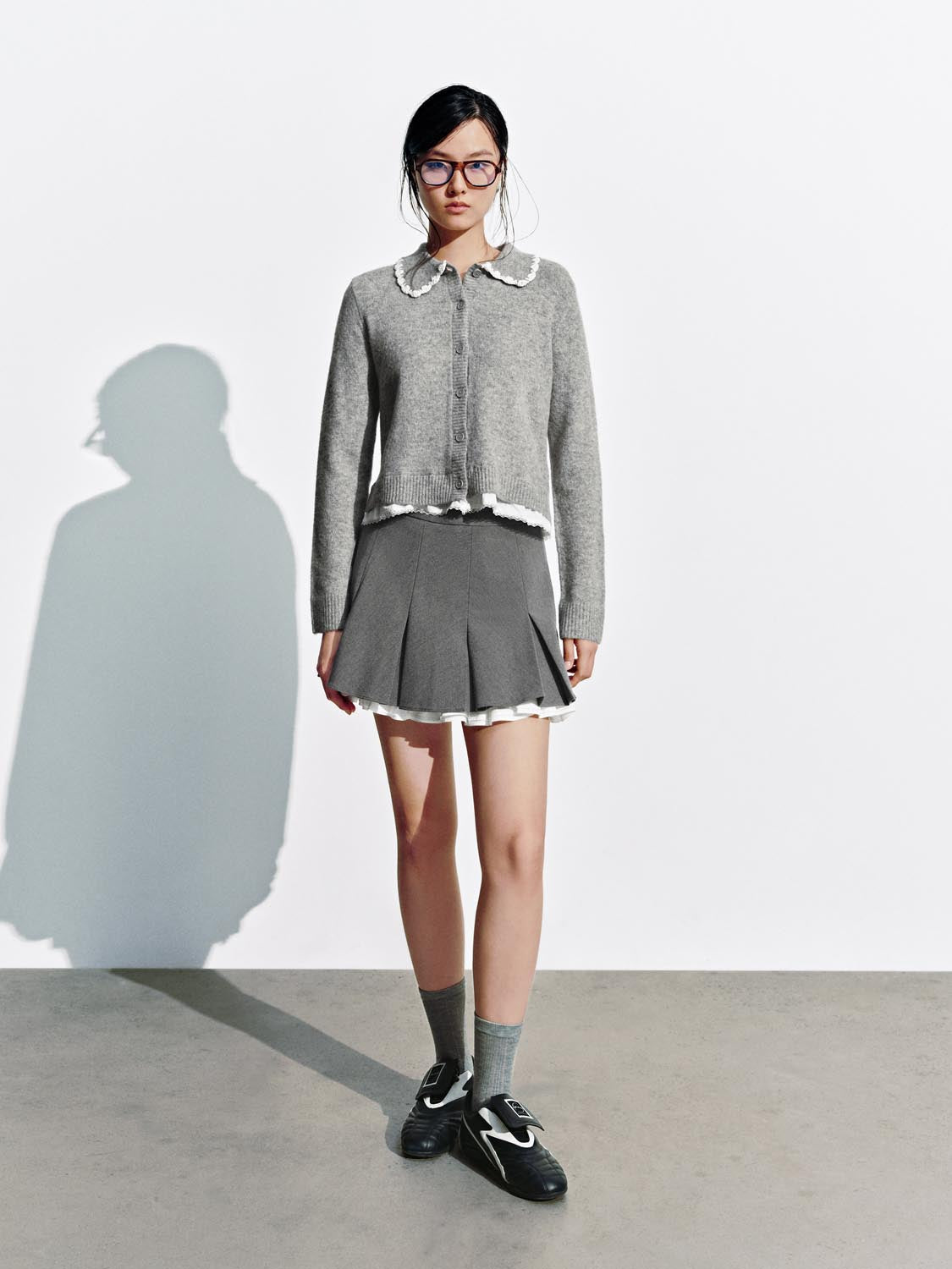 2 In 1 Pleated A-Line Mini Skirts