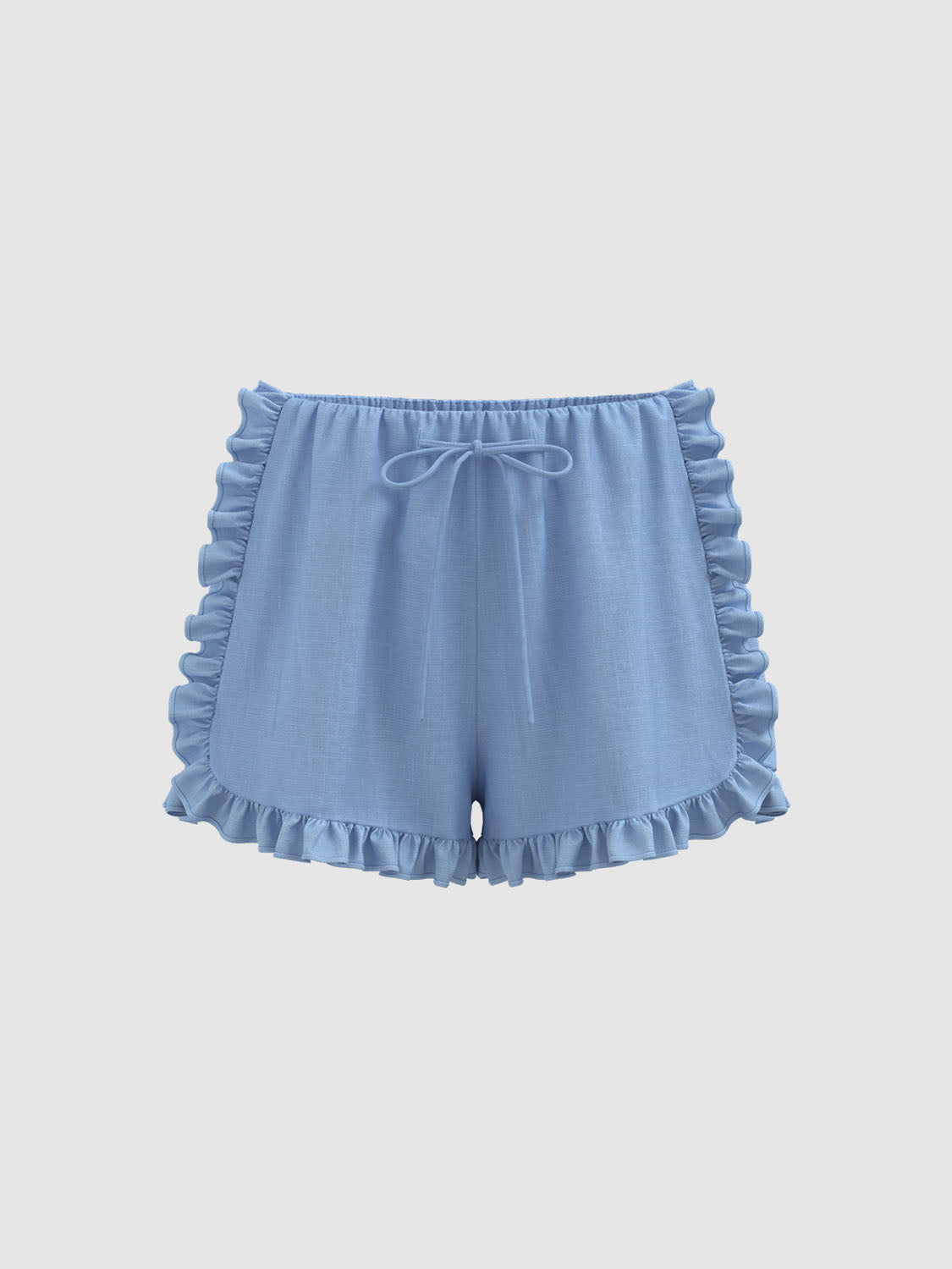 Ruffle Hem Loose Shorts