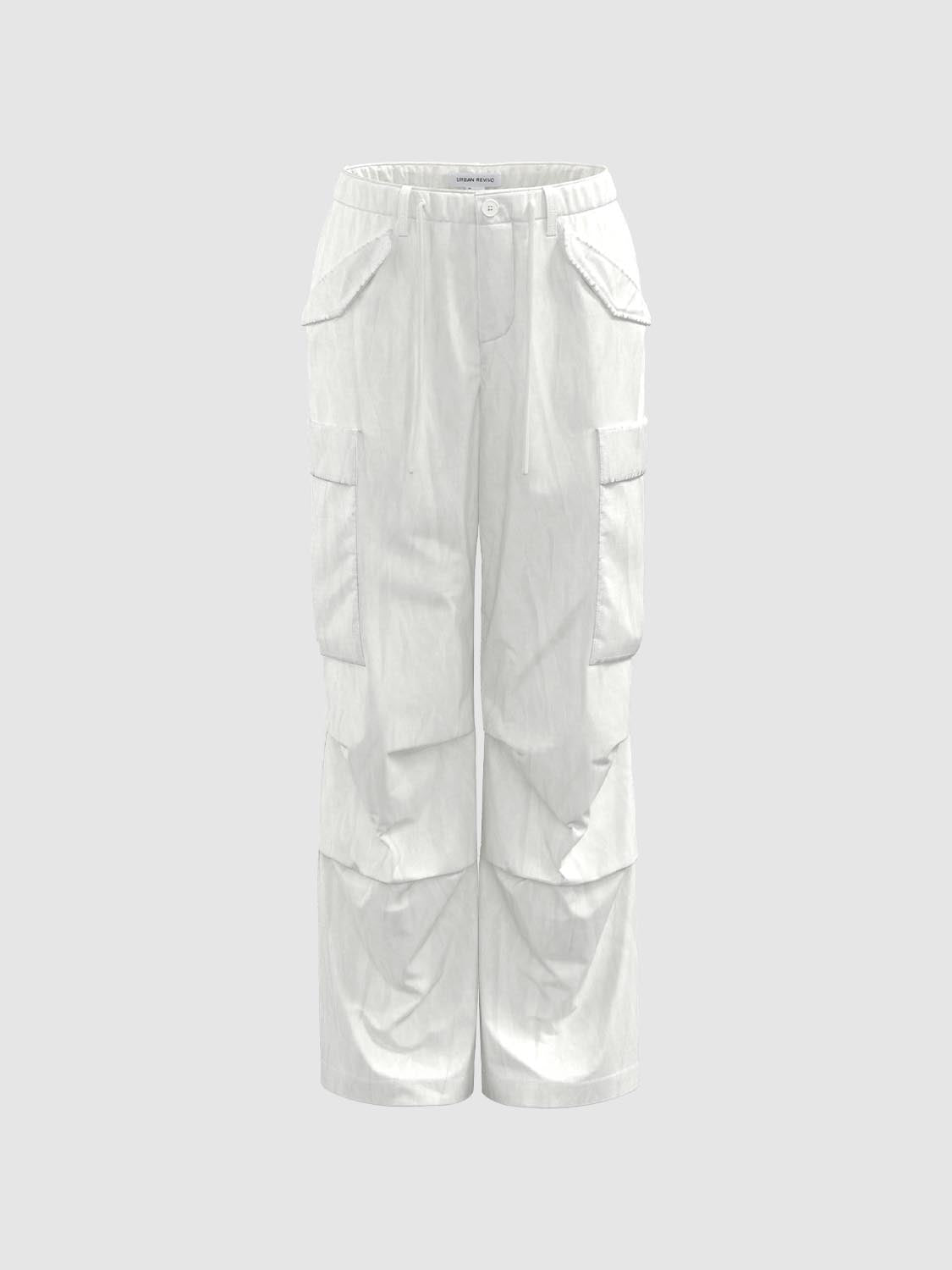 Flap Pocket Wide-Leg Pants