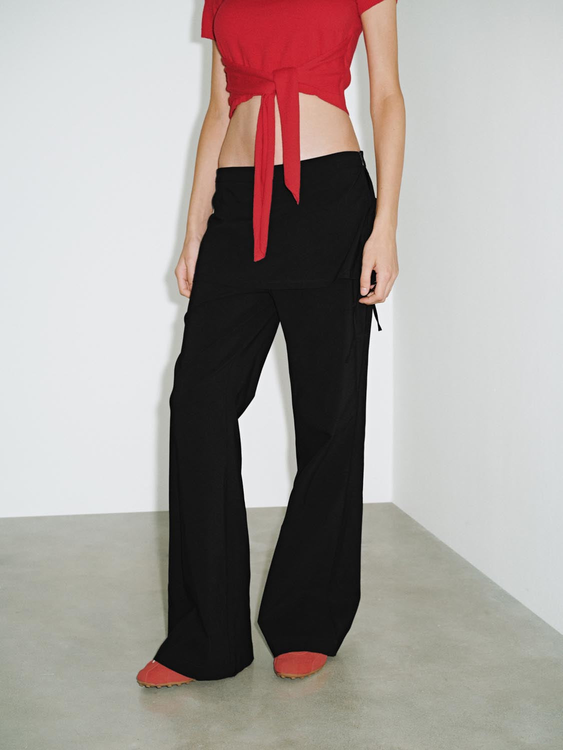 Skirt Layered Flare Pants