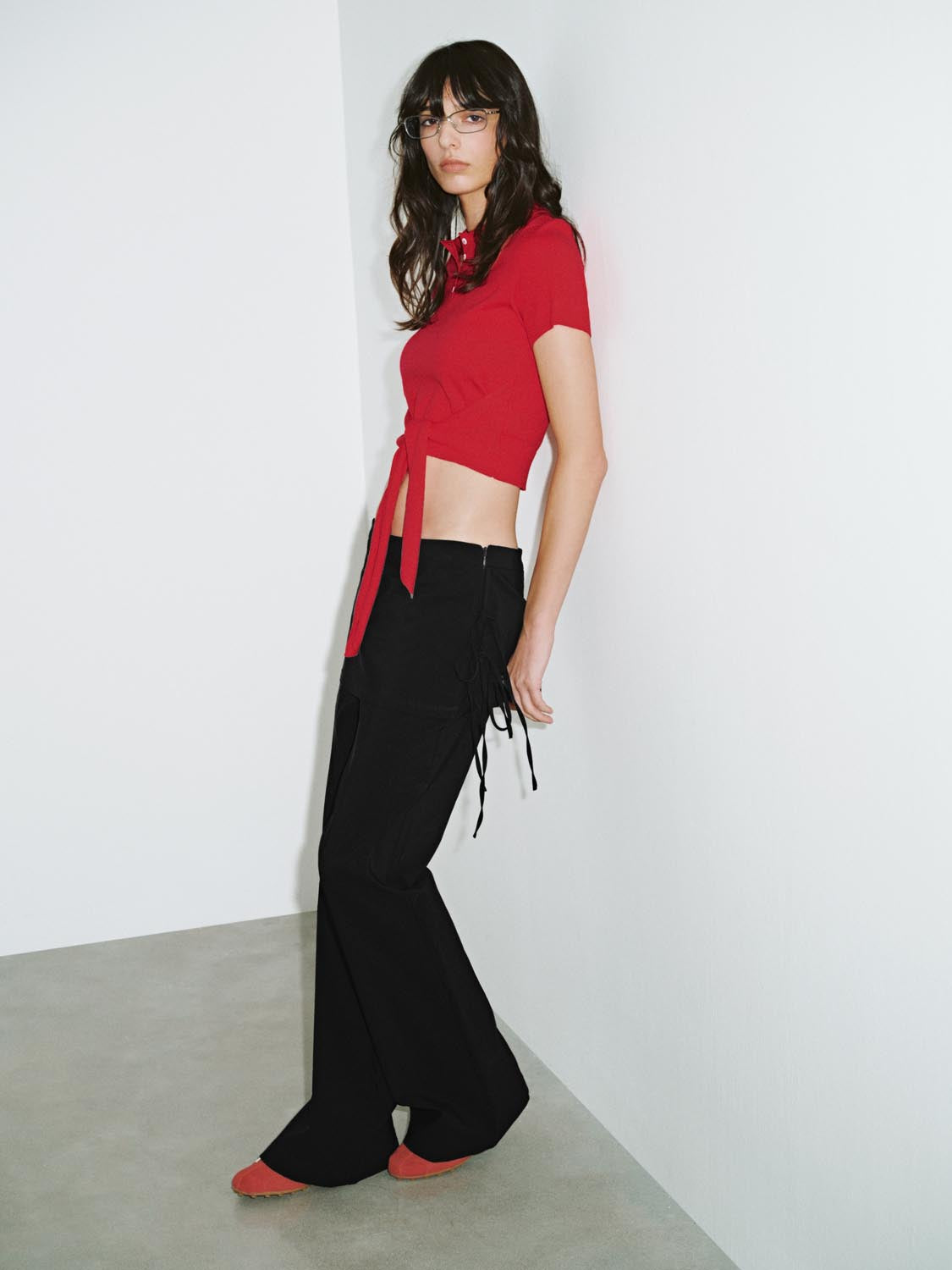 Skirt Layered Flare Pants