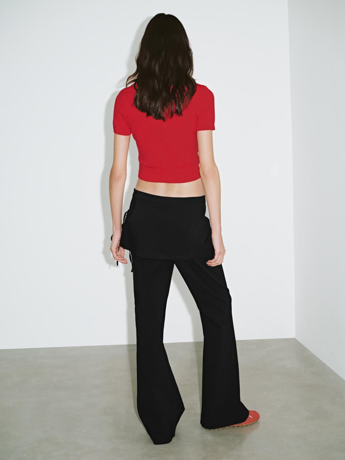 Skirt Layered Flare Pants