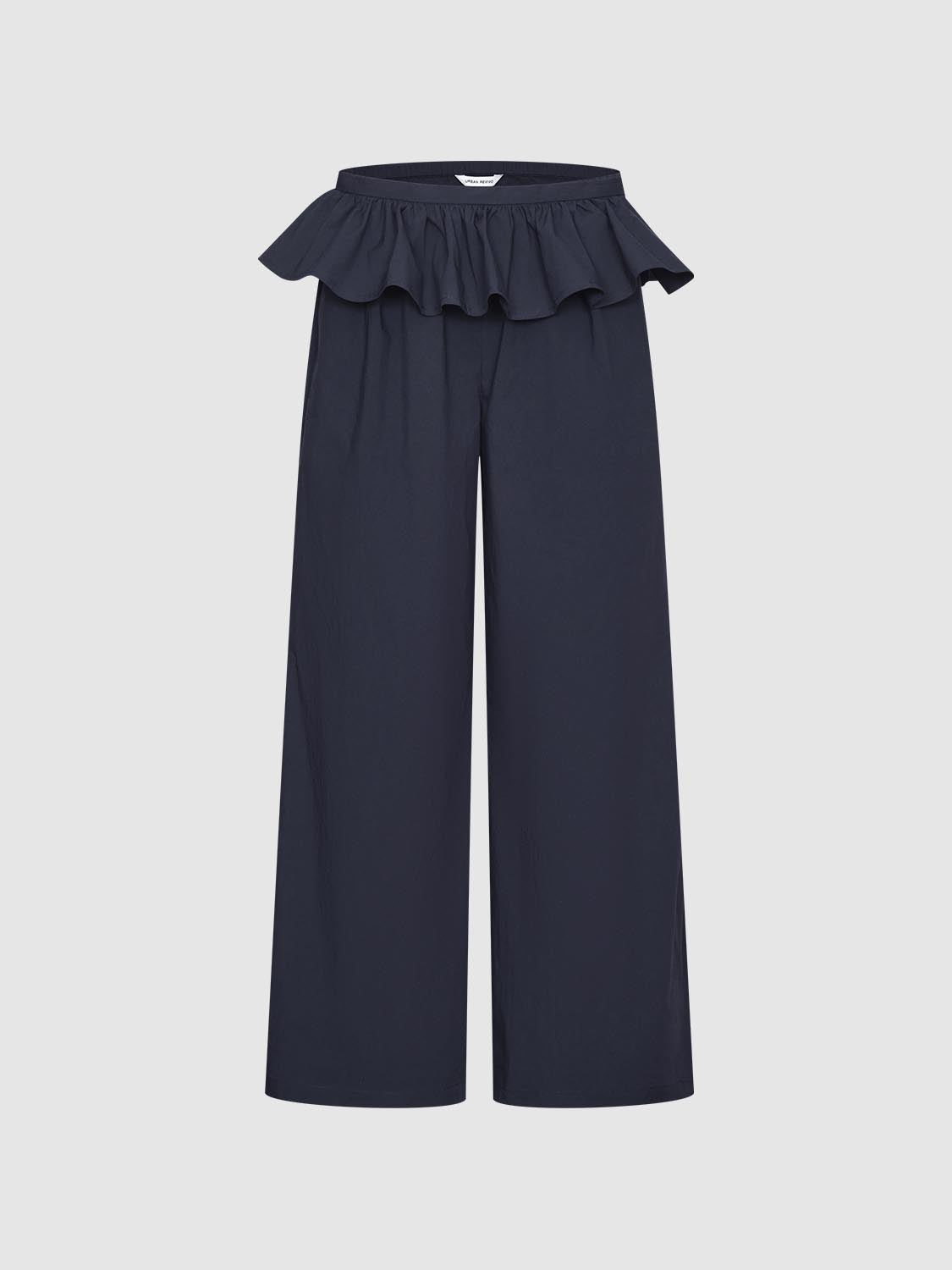 Layered Ruffle Wide Leg Pants