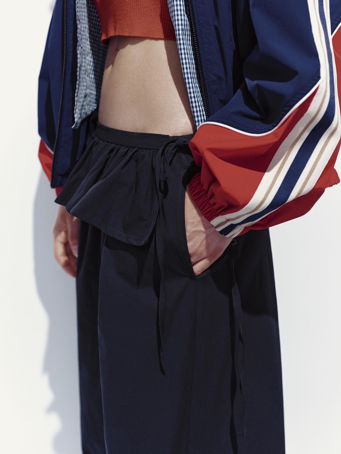 Layered Ruffle Wide Leg Pants