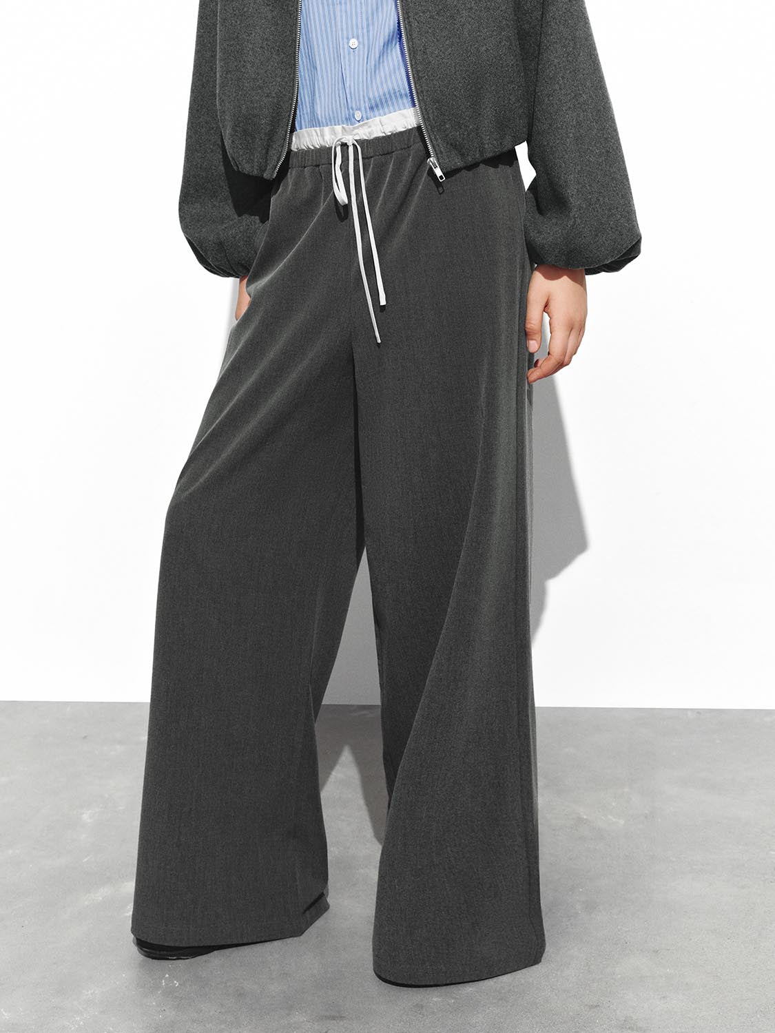 2 In 1 Pull On Wide Leg Pants
