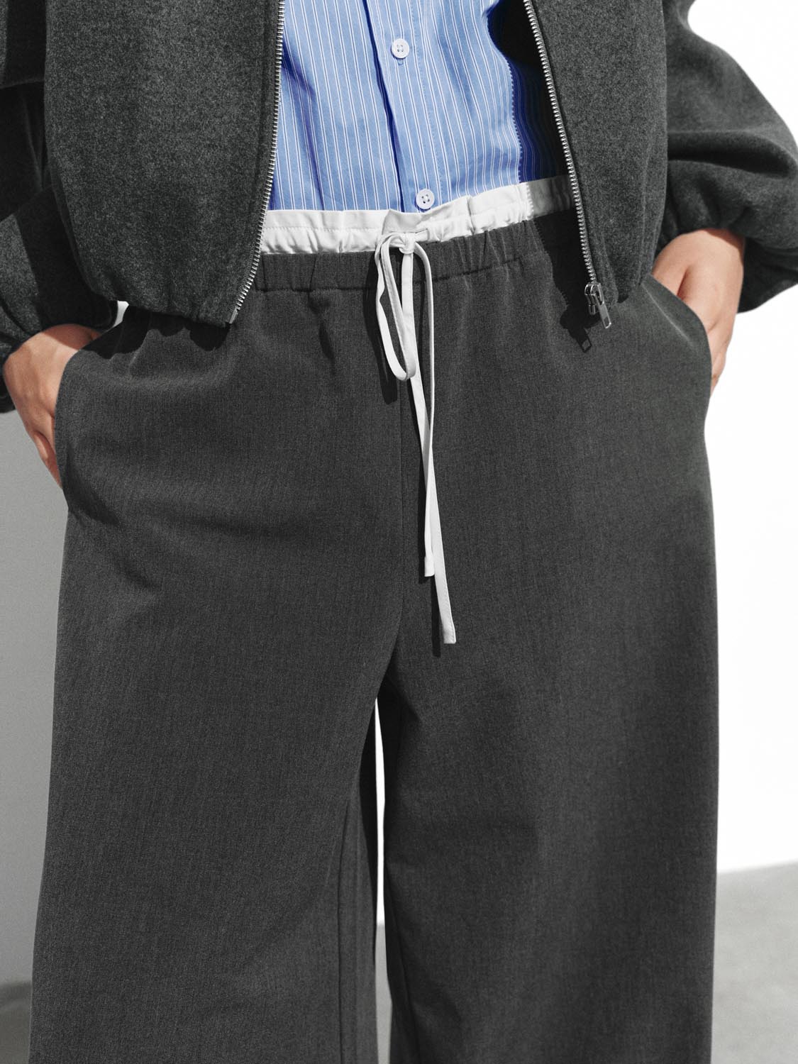 2 In 1 Pull On Wide Leg Pants